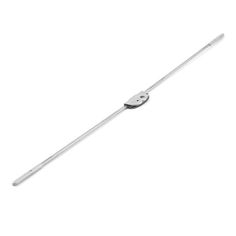 a long metal handle on a white background