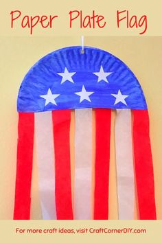 an american flag paper plate craft for kids