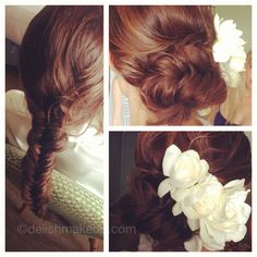 Soft sexy bridal updo - fishtail bun Fishtail Bun, Makeup, Hair, Make Up