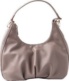 Modern Textured Faux Leather Shoulder Bag, Modern Faux Leather Shoulder Bag With Textured Detail, Elegant Textured Leather Hobo Bag, Taupe Soft Leather Shoulder Bag For Office, Modern Taupe Textured Leather Bag, Modern Taupe Bag With Textured Leather, Elegant Taupe Textured Leather Shoulder Bag, Modern Soft Leather Shoulder Bag In Taupe, Modern Taupe Soft Leather Shoulder Bag