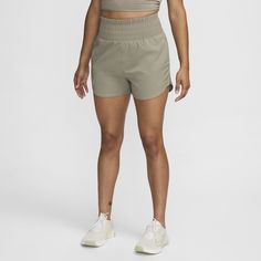 These shorts are the ones that are down for everything you do—from long walks to HIIT to running errands. Their silky-smooth, ultrasoft woven fabric is balanced with sweat-wicking tech so you have ultimate comfort while feeling dry as you work out. An extra-high waistband sits above your hips for a hugging, supportive fit. Nike Bottoms With Built-in Shorts And Short Inseam, Casual Go-dry Bottoms For Running Errands, Casual Elastic Waistband Shorts For Errands, Nike Running Bottoms With Built-in Shorts, Nike Functional Bottoms With Built-in Shorts, Nike Bottoms With Built-in Shorts For Running, Nike Relaxed Fit Activewear With Built-in Shorts, Functional Nike Bottoms With Elastic Waistband, Nike Bottoms With Elastic Waistband And Short Leg