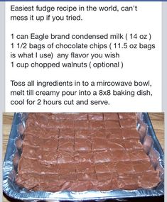 the recipe for chocolate fudge cake is shown on an instagram page