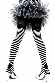 stripes & tutus Striped Stockings, Black N White, Black White Fashion, Happy People, White Fashion, White Photography, Black And White Photography, Black Fashion, White Stripe