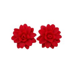 Handcrafted Red Dahlia Stud Earrings available in 3 sizes.  Choose from several red shades. Each petal is individually formed. Available for pierced and non-pierced ears. Choose titanium (hypoallergenic), 925 sterling silver or 14k gold filled posts or choose metal clip ons. -Original hand sculpted polymer clay flowers -Durable, water-resistant -No molds, no paint -No glue, studs embedded within flower -Studs/Earnuts in titanium (hypoallergenic), 925 sterling silver and 14 gold filled -Clip ons (non-pierced ears) available -Size : Choose 1cm, 1.5cm or 2cm View matching collection and more colors at:  https://www.etsy.com/shop/strandedtreasures/search?search_query=dahlia This item is made-to-order. Listing photos are for example. COLOR SAMPLE CARDS Require a color match? Colors may appear s Rose Red Flower Earrings For Pierced Ears, Rose Red Flower Earrings, Red Flower Charm Earrings, Red Hypoallergenic Flower Earrings For Gift, Elegant Red Flower Earrings, Red Handmade Flower Earrings, Hypoallergenic Red Flower Earrings, Red Jewelry With 3d Flower Details, Red Flower-shaped Earrings With Handmade Flowers