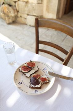 a plate with some food on it sitting on a table