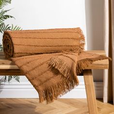 Hazie Woven Fringed Throw, Stripe, Brown, Cinnamon Fringe Throw, Brown Couch, Cinnamon Brown, Couch Throw, Designer Throws, Spring Colors, Dark Colors, The Earth, Stripes Pattern