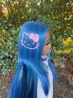 Unique Wig Hairstyles, Alternative Hairstyles, Hair Content, Frontal Wig Hairstyles, Kitty Items, Blue Wig, Hairstyle Inspo, Dyed Hair Inspiration, Protective Hairstyles Braids