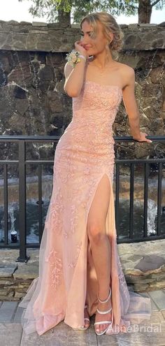 Elegant Strapless Split Side Lace Mermaid Long Prom Dress,Evening Dress,PD37706 1. Material:lace,pognee.2. Color: it can be in custom color, please contact us and tell us dress number, then we will send you more colors to choose.3, Size: can do both standard size and custom size. If you need do custom sized dresses, please send us following measurements or leave a note when place an order.bust______ cm/inchwaist______cm/inchhip:_______cm/inchdress length:_______cm/inchshoulder to shoulder :_____ Prom Dresses For Blondes, Cottage Core Prom Dress, Prom Dress Inspo, Strapless Prom Dress, Deb Dresses, Prom Dress Evening, Stunning Prom Dresses, Prom Dress Inspiration, Cute Prom Dresses