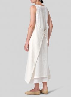 Lightweight Linen Sleeveless Long Dress Elegant Asymmetrical Dress For Daywear, Fitted Asymmetrical Dress For Daywear, Elegant Sleeveless Linen Midi Dress, Elegant Sleeveless Asymmetrical Dress With Side Slits, Elegant Sleeveless Dress With Asymmetrical Hem, Elegant Asymmetrical Dress With Side Slits, Elegant Midi Dress With Asymmetrical Hem For Daywear, Sleeveless Maxi Dress With Side Slits For Daywear, Sleeveless Asymmetrical Dress With Side Slits