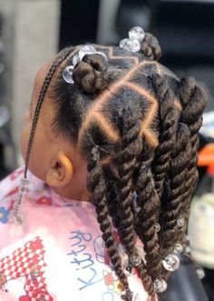 Hairstyles With Beads, Toddler Braided Hairstyles, Cabello Afro Natural, Kids Curly Hairstyles