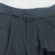 A New Day Target Brand Black Pleated Dress Pants W/Belt Size 12 Fabric Belt New Without Tags Black Belted Bottoms Short Length, Classic High Waist Belted Bottoms, Classic High-waist Belted Bottoms, High Waist Bottoms With Belt For Business Casual, Black Bottoms With Belt For Summer, High Waist Office Bottoms With Belt, Black Belted Bottoms For Office, Fitted Black Belted Bottoms, Fitted Black Bottoms With Belt