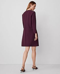 Elevate your wardrobe with the Ann Taylor Long Sleeve Shift Dress, a perfect blend of elegance and comfort. This plum rose dress is designed to meet any dress code with its versatile shift silhouette and sophisticated crew neck.

- Size: Regular - 4
- Color: Plum Rose
- Gender: Female
- Material: Shell - 95% Polyester, 5% Spandex; Lining - 100% Polyester
- Features: Long sleeves, hidden back zipper with hook-and-eye closure, lined body
- Length: Hits above the knee, 20" from natural waist
- Care Shift Dress Long Sleeve, Female Features, Blazer And Skirt, Long Sleeve Dresses, Long Sleeve Shift Dress, Dress Home, Sleepwear & Loungewear, Sleeve Dresses, Rose Dress