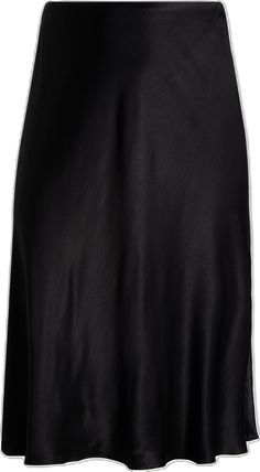 Silk Skirt With Bias Cut And Relaxed Fit, Sleek Silk Lined Skirt, Night Out Bias Cut Relaxed Skirt, Relaxed Bias Cut Skirt For Night Out, Sleek Bias Cut Skirt For Night Out, Sleek Bias Cut Relaxed Skirt, Sleek Bias-cut Relaxed Skirt, Sleek Silk Skirt For Night Out, Black Long Viscose Skirt