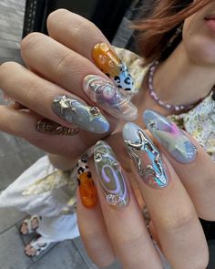 Nails With Pictures On Them, 3 D Nail Art Design, Ongles Design, Funky Nail Designs, Finger Art, Beauty Nails Design, Pretty Gel Nails, Birthday Nails