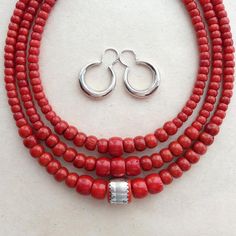 Red Coral Jewelry Set Vintage Coral Necklace Coral Silver Jewelry Set Coral Jewelry Antique Silver E Red Coral Jewelry With Wooden Beads, Red Coral Necklace With Wooden Beads, Traditional Red Coral Jewelry With Wooden Beads, Red Coral Beaded Necklaces With Wooden Beads, Gift Jewelry With Wooden Beads And Red Coral, Handmade Round Red Coral Beaded Necklaces, Coral Jewelry Vintage, Red Coral Jewellery, Coral Jewelry Set