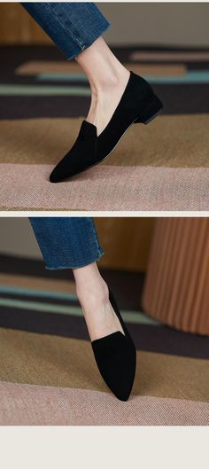 CHIKO Shanee Pointy Toe Block Heels Loafers Shoes Suede Pointed Toe Slip-ons For Work, Suede Slip-ons For Office In Fall, Elegant Suede Closed Toe Slip-ons, Fall Workwear Pointed Toe Suede Flats, Fall Office Slip-on Court Shoes, Slip-on Court Shoes For Work, Business Casual Suede Slip-ons With Flat Heel, Slip-on Pointed Toe Loafers With Rubber Sole, Pointed Toe Suede Loafers For Business Casual