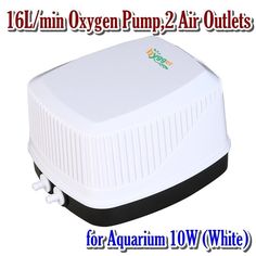 an oxygen pump 2 air outlets for aquarium 10w white