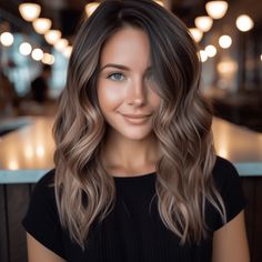 25 Gorgeous Balayage for Dark Hair Ideas Balayage For Dark Hair, Traditional Highlights, Dark Hair Ideas, Sunkissed Hair Brunette, Baylage Hair, Barefoot Dreams Blanket, Brunette Hair With Highlights, Balayage Hair Dark