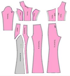 the front and back view of a pink dress with cut outs on it, as well as