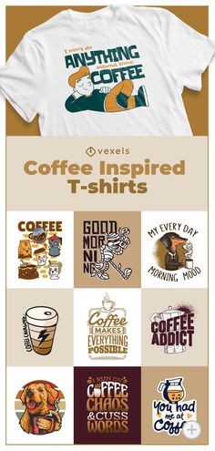 Cafe Shirt Design, T Shirt Coffee Design, Coffee Shop Shirt Design, Coffee Tshirt Ideas, Coffee Shirt Ideas, Cats Drinking Coffee, T Shirt Designs Graphics