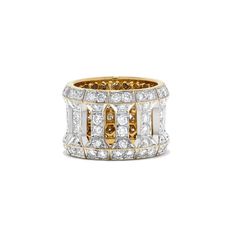 Cartier Diamond and Yellow Gold Ring Cartier Love Ring Gold Middle Finger, Luxury Gold Cartier Rings, Luxury Fine Jewelry Rings By Cartier, Luxury Polished Cartier Rings, Cartier Fine Jewelry Luxury Rings, Luxury Cartier Elegant Diamond Ring, Luxury Cartier Diamond White Rings, Crossover Diamond Ring, Retro Band