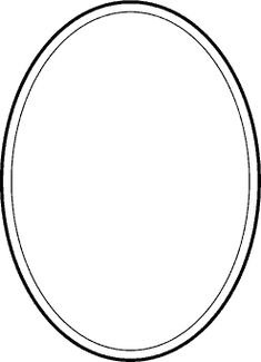 an oval frame is shown in black and white, with the edge drawn to it