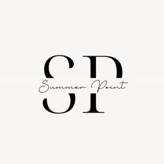 the logo for summer paint, which is black and white with letters that spell it