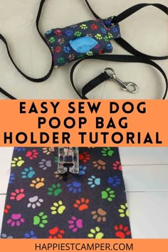 an easy sew dog poop bag holder