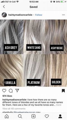 Cool Blonde Highlights, Grey Blonde Hair, Grey Hair Transformation, Silver Blonde Hair, Silver Hair Color, Silver Blonde, Blending Gray Hair, Ash Blonde Hair, Gray Hair Highlights