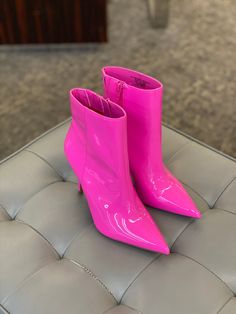 3-3/4" heel Pointed toe Functional inside zip Breathable lining for added comfort Manmade upper; fabric, manmade lining; TPR sole Money Rich, Dress Booties, Blonde Lace Front Wigs, Fuschia Pink, Pink Stuff, Pink Vibes, Boutique Brands, Style Gift, Soul Food