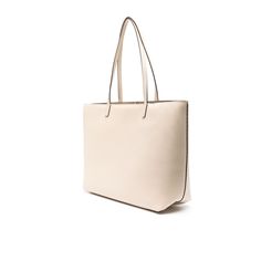 Crafted in pebbled leather, the McGraw Large Tote Bag in Cream exudes effortless elegance. Its spacious interior offers room for all your essentials, including a laptop, while the die-cut Double T adds a touch of sophistication. Upgrade your style with this understated chic tote. Cream Textured Leather Shoulder Bag For Daily Use, Everyday Cream Textured Leather Satchel, Everyday Beige Textured Leather Bag, Luxury Neutral Everyday Bags, Beige Textured Leather Shopping Bag, Elegant Leather Satchel In Neutral Color, Modern Cream Textured Leather Shoulder Bag, Classic Rectangular Neutral Bags, Elegant Neutral Leather Satchel