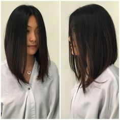 Finally a pic of the length I want! A line Bob Hair Medium Long Bob Hairstyles Lob Haircut, Tuns Bob Lung, Bob Lung, Straight Bob Haircut, Long Angled Bob, Lob Haircuts, Blonde Balayage Highlights, Long Bob Haircuts, Lob Haircut