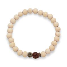 8.5mm white wood beads, 10mm Rudrashka seed bead and brass bead fashion stretch bracelet. The brass beads may vary from bead pictured.ÊBracelet measures approximately 8" around. Bead Fashion, Wood Bead Bracelet, Beads Pictures, Wood Bracelet, White Bracelets, Brass Bracelet, Natural Stone Jewelry, Stackable Bracelets, Beaded Stretch Bracelet