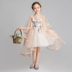 Product Details Round neck 3D butterfly decorations Cape sleeves Zipper closure Fabric & Care Lining: Cotton Blend Overlay: 100% polyester tulle   Size Conversion Chart  3T=100CM 4=110CM 5-6=120CM 7-8=130CM 9-10=140CM 11-12=150CM 13-14=160CM   Please note that these sizes are sized generously for a comfortable fit, with room to grow. Spring Ball Gown Tutu Dress For Dress-up, Pink Gown For Fancy Dress In Spring, Pink Gown For Spring Fancy Dress, Spring Pink Gown For Fancy Dress Events, Spring Princess Tulle Dresses, Princess Style Ball Gown For Summer, Long Sleeve Tulle Dress For Fancy Dress Occasion, Summer Ball Gown Dresses, Spring Wedding Princess Dress In Organza