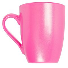 a bright pink coffee cup on a white background