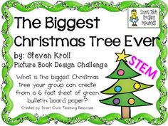 This Engineering Design Challenge is based on the picture book, The Biggest Christmas Tree Ever, by Steven Kroll: What is the biggest Christmas tree your group can create from a 6 foot sheet of brown bulletin board paper? Materials: (per group) 6 foot length of green bulletin board (butcher) pape... November Stem Activities, November Stem, 7th Grade Writing, Christmas Classroom Activities, Technology Student, Engineering Design Challenge, Classroom Christmas Activities, Homeschool Christmas, Room Mom Ideas