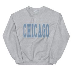 Chicago Sweatshirt, Chicago Crewneck, Chicago Shirts for Women, Chicago Shirt, Chicago Gifts, Chicago Souvenir * Super soft sweatshirt made of 50% cotton 50% polyester. * Design is high-quality screen printed. * Classic fit - Size up if you want a looser fit. * Unisex sizing - See pictures for size guide. Wash inside out using mild detergent. Let hang dry. If you have any questions, feel free to message me! Shop Homepage: https://www.etsy.com/shop/peachleafstore/ *Disclaimer: Since the products Gray Crew Neck Top With Letter Print, College Crew Neck Shirt With Screen Print, Crew Neck College Shirt With Screen Print, College Crew Neck Shirt With Logo Print, Crew Neck Shirt With Logo Print For College, Urban Pre-shrunk Crew Neck Top, Urban Crew Neck Pre-shrunk Top, Urban Crew Neck Top Pre-shrunk, Urban Crew Neck Top With Letter Print