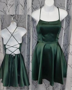 Cute Semi Formal Dresses Short, Forest Green Dresses Short, Grade 8 Dresses Graduation, Grad Dresses Green Short, Emerald Green Grad Dress Short, Dama Green Dresses, Dark Green Grad Dresses Short, Short Prom Dresses Green, Grade 8 Grad Dresses Green