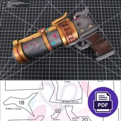 Jinx's Gun Arcane Template | Etsy Jinx Cosplay Tutorial, Jinx Props, Arcane Crafts, Arcane Diy, Cosplay Jinx, Pac E Mike, Jinx Cosplay, Jinx Arcane, Diy Props