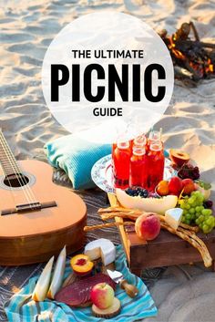 the ultimate picnic guide for families and their kids is on the beach with an ukulele