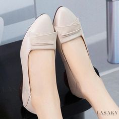 Lasaky - Premium Leather Pointed-Toe Single Shoes with Comfortable Flat Sole and Soft Bottom Riding Boots Fashion, Comfortable Loafers, Flat Heels, Velvet Shoes, Leather Western Boots, Shoe Sole, Genuine Leather Shoes, Comfortable Flats, Shoes Comfortable