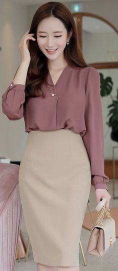 Work Outfits Frauen, Pencil Skirt Casual, Pencil Skirt Outfits, Beige Skirt, Pencil Skirt Dress, Formal Shirt