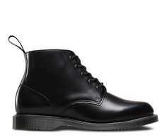 A unique interaction of the classic Dr Martens 1460 boot. Its instantly recognizable looks like this: 8 eyes, classic Dr. Martens Smooth leather, grooved sides, a heel-loop, yellow stitching, and a comfortable, air-cushioned sole. Built on the iconic Dr. Martens air-cushioned sole, which is oil and fat resistant with good abrasion and slip resistance Use Dr. Martens' Wonder Balsam to keep your boots clean, protect the leather, and keep it soft and supple Dr. Martens run true to US size with a li Dr Martens Emmeline, Ankle Boots Uk, Black Dr Martens, Black Polish, Lace Up Ankle Boots, Leather Lace, Cherry Red, Work Boots, Leather Ankle Boots