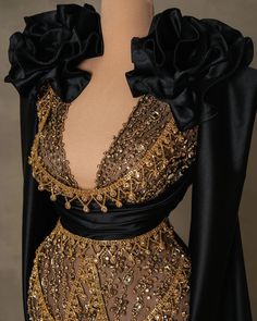 Taxes + shipping included! Black And Gold Formal Dress Long, Gold Formal Dress Long, Naboo Fashion, Black And Gold Formal Dress, Black And Gold Fashion, Black And Gold Outfit, Random Clothing, Formal Dress Long, Princess Warrior