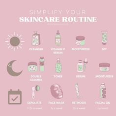 Clean Skin Club on Instagram: "Less is more 💚 Save this post for a simple skincare regime to follow each morning, nightly, and weekly! 😊 . . #cleanskinclub #cscexplains #skincarejunkie #skincarecommunity #skincareaddict #skincareobsessed #skintips #skincareeducation #skincare101 #cleanskinsquad #skincare #skincareroutine #skincareproducts" Facial Routines, Diy Beauty Treatments, Morning Skincare, Skin Care Steps, Exfoliate Face, Effective Skin Care Products, Moisturizing Serum