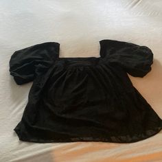 Well Made Black Laced Lined Blouse Boat Neck Never Worn. No Tags. Amazon Casual Square Neck Tops For Night Out, Solid Color Short Sleeve Blouse For Night Out, Solid Short Sleeve Blouse For Night Out, Short Sleeve Blouse For Night Out, Black Casual Puff Sleeve Tops, Summer Night Out Blouse With Relaxed Fit, Summer Blouse For Night Out With Relaxed Fit, Relaxed Fit Blouse For Night Out In Summer, Summer Blouse With Relaxed Fit For Night Out