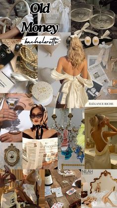 the collage shows many different items that are being displayed in this photo, including jewelry and