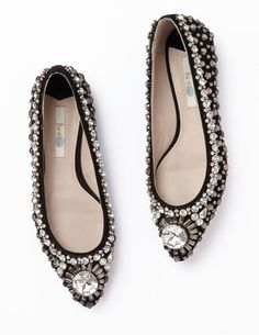 I'm not sure how I don't have these yet! Jewelled Flats Jeweled Flats, Pointed Pumps, Embellished Shoes, Black Jewel, Price Comparison, Trendy Shoes, Party Shoes, Black Flats