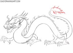 how to draw a chinese dragon