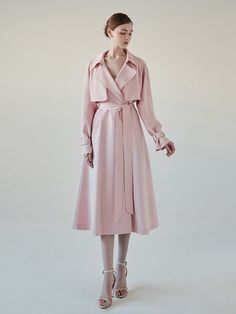 Style Trench Coat, Trench Coat Style, Plan Your Wedding, Pale Pink, Mid Calf, Trench Coat, The Dress, Dresses, Pink